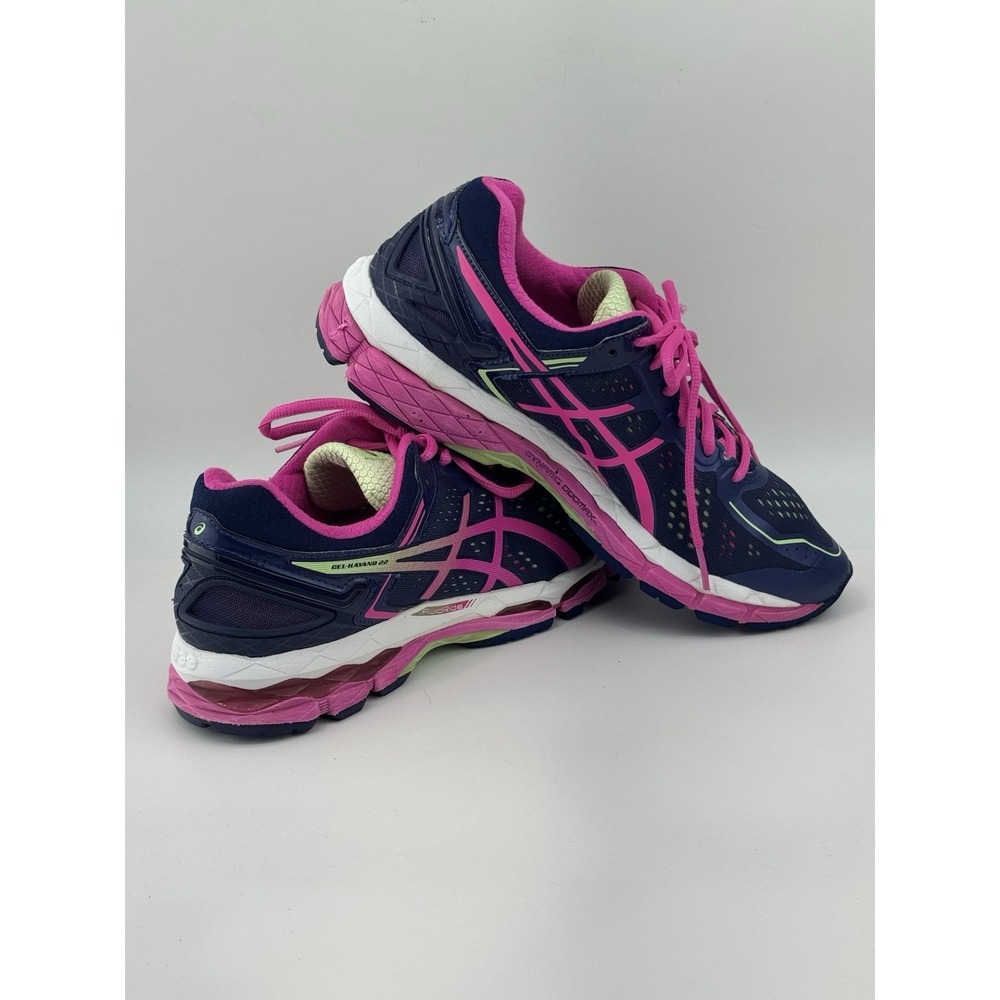 ASICS GEL-Kayano 22 Navy Pink Athletic Sneakers Knit Low Top T598N (D) Size 9 - Picture 7 of 10